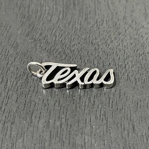 Retired James Avery Texas Script Charm